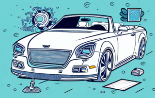 A convertible car with its top down