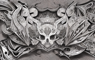 A variety of creative and unique tattoo designs on different car hoods