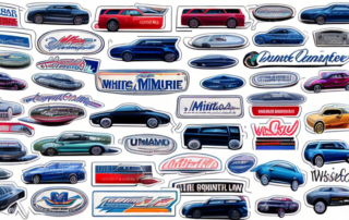 A variety of cars with comical and quirky bumper stickers on them