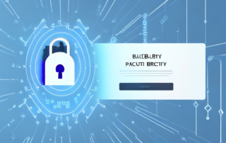 A broken padlock leaking data in the form of binary code