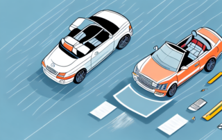 A convertible car with its top down