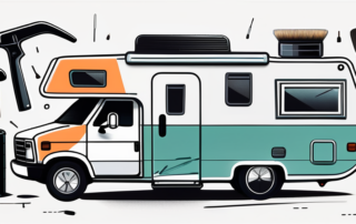 A motorhome with a glossy ceramic coating