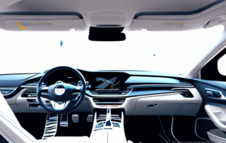 A variety of high-quality car interior foils applied to different areas like the dashboard