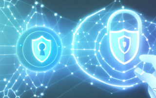 Two digital devices exchanging encrypted data across a network