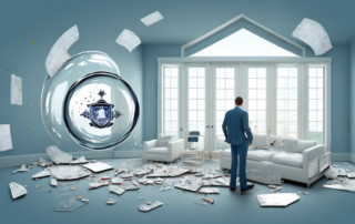 A home interior with signs of a break-in