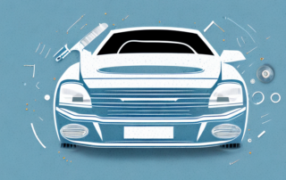 A car with sections of its exterior foil being removed