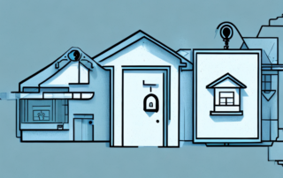 A home with visible security measures such as a locked door