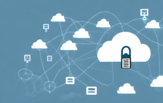 A cloud being secured with a padlock