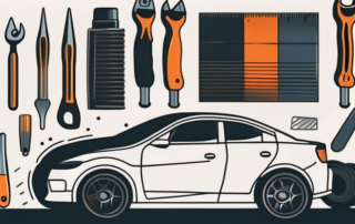 A car with visible scratches on its plastic parts