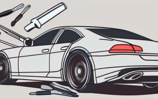 A car with a noticeable scratch