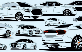 Several cars with different types of protective car films applied