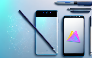 A smartphone and a tablet covered with a transparent