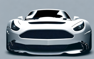 A car beautifully wrapped in carbon fiber film