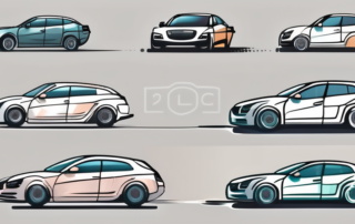 A car going through various stages of detailing and refurbishment