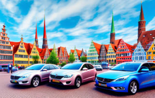 A variety of cars with different types of shiny