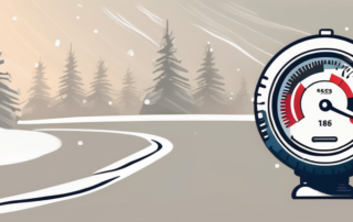 A 185 65 r15 winter tire with a pressure gauge indicating optimal pressure