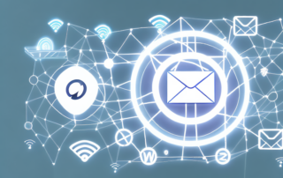 A digital envelope with a lock symbol on it