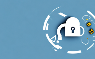 A cloud with a padlock symbol in the middle