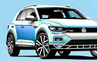 A volkswagen t-roc car with various unique and creative car wrap designs