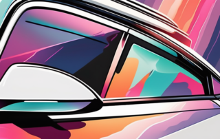 A car being covered with a glossy