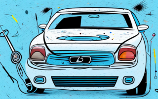 A car with visible scratches on its paintwork