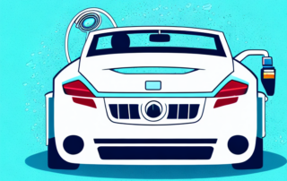 A pristine convertible car