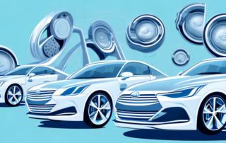 Several high-pressure car washers arranged in a row