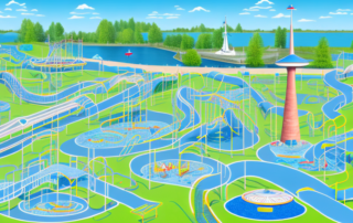 Various types of slides (playground