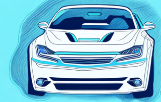 A car getting wrapped in a sleek