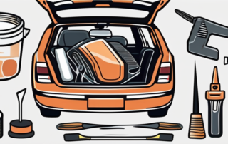 A car with visible scratches on its surface