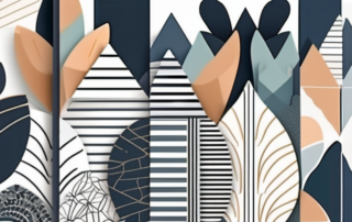 Several walls decorated with various designs of self-adhesive motif wall decals