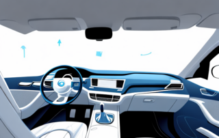 The interior of a car