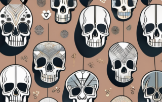Various skull foils in different shapes and sizes