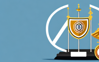 A scale balancing a shield symbolizing insurance on one side and a coin symbolizing self-participation on the other