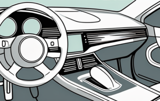 A car dashboard with noticeable scratches