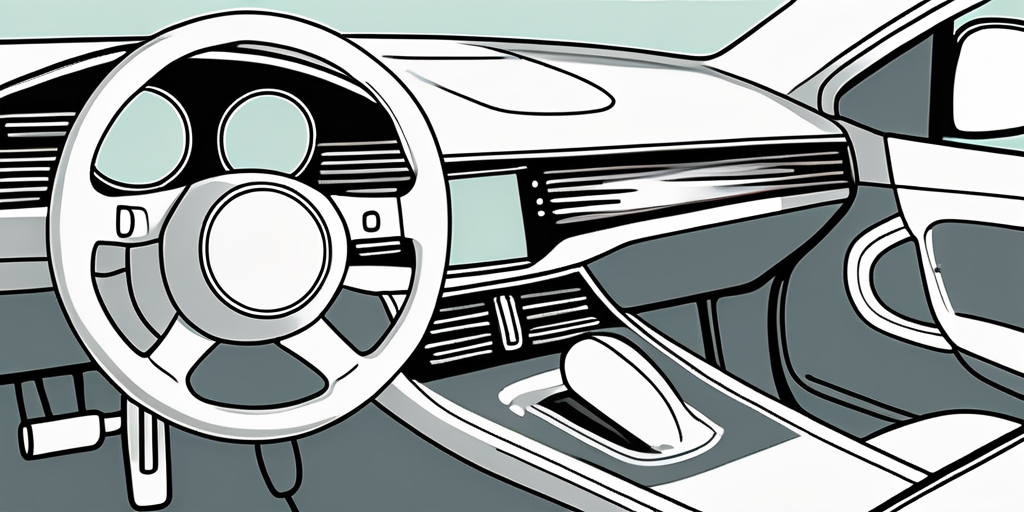 A car dashboard with noticeable scratches