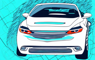 A car being wrapped in a sleek