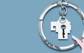 A single key on a keychain