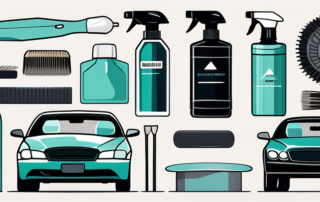 Various car detailing tools such as polishers