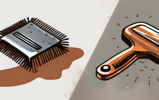 Various tools like a wire brush
