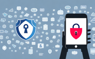 Various mobile devices like smartphones and tablets displaying different types of encrypted data