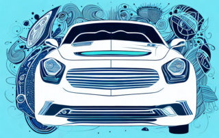 A car being wrapped in a stylish and unique auto foil design