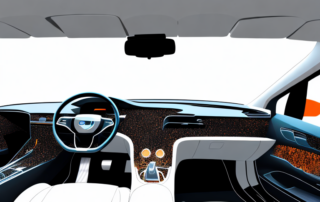 The interior of a car enhanced with carbon folie