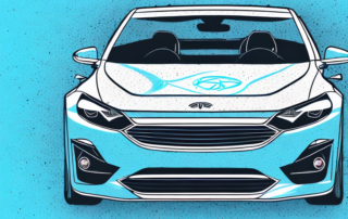 A car with different types of protective and decorative foils applied on various parts