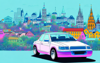 A car being wrapped in a glossy