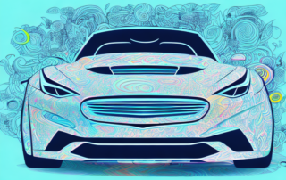 A car being wrapped in a creative and unique design foil