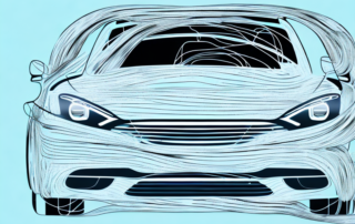 A car in the process of being wrapped in a vinyl film