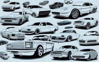 Several different styles of rubber cars