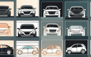 Various types of car windows with different tinting films applied