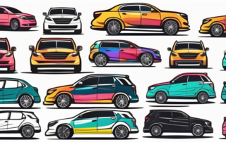 A variety of colorful and creative bumper stickers placed on the back of a stylish car